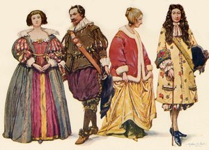 Beklædning under Charles I og II, og James II, 1640-1686, 1903, 1937.
