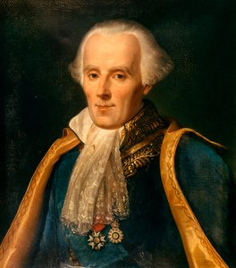 Portræt af Pierre Simon, Marquis de Laplace (1745-1827) (maleri) af Sophie Feytaud