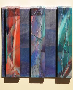 The Magi, 2007 (panel, pigment, sølvforgyldning, tekstil, marmorstøv, tekstur, harpiks)