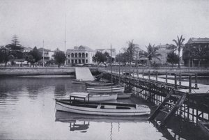 Esplanade, fra Yacht Club Jetty, Durban (s/h foto) af South African Photographer