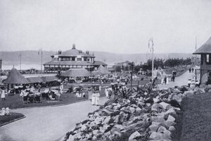 Generel udsigt over stranden, Durban (s/h-billede) af South African Photographer