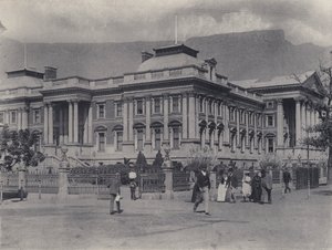 Houses of Parliament, Cape Town (s/h-billede) af South African Photographer