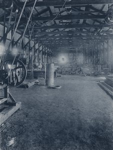 Interiør, montører, Geldenhuis Deep Level Gold Mining Company (s/h-billede) af South African Photographer