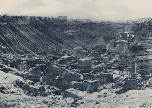 Scener i gamle dage, Kimberley-minen i 1874 (s/h-foto) af South African Photographer