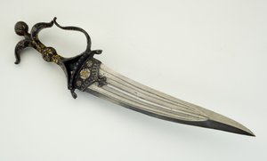 Chilanum eller dolk (stål og jern med sølv- og guldindlæg)