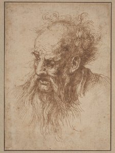 En ældre mand med et flydende skæg af Spanish 17th Century