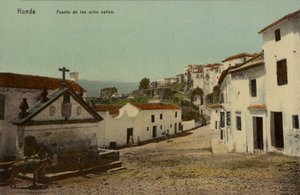 Fontænen med de otte udspring, Ronda, Spanien (foto i farver) af Spanish Photographer