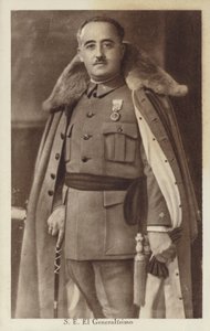 Francisco Franco, spansk general og diktator (s/h-foto) af Spanish Photographer