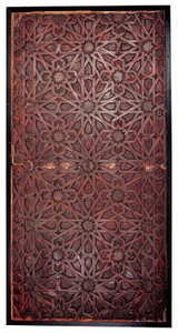 Et Mudejar geometrisk loft, Sydspanien, sandsynligvis Sevilla (malet træ) af Spanish School