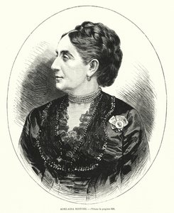 Adelaide Ristori, italiensk skuespillerinde (litho) af Spanish School