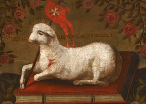 Agnus Dei med fane af Johannesordenen