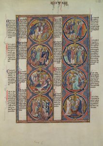 Moralized Bible of San Luis, Tome II, 7v af Spanish School