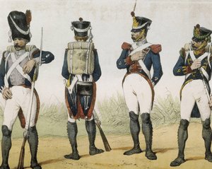 DE SOTTO, Serafin Maria, jarl af Clonard (1793 - 1862). Historia organica de las armas de Infanteria y Caballeria espanolas. 1851 - 1859. Infanterister under Ferdinand VII