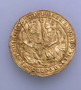 Dobbelt excelente af Ferdinand II af Aragon (1479-1516) og Isabella af Castille (1474-1504), Sevilla mønt, 1475 (guld) (se 168056)