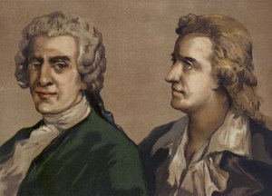 Friedrich Gottlieb Klopstock og Friedrich Schiller, tyske digtere af Spanish School