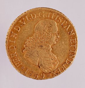 Guldmønt (8 ecu) fra Spanien: Ferdinand VI