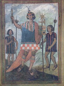 Indbyggere i den nye verden mødte af Christopher Columbus på sin første rejse i 1492 af Spanish School