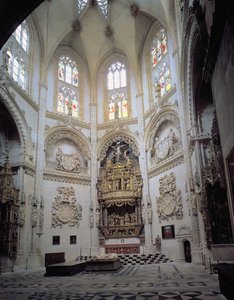 Indvendig udsigt af Capilla del Condestable, slutningen af det 15. århundrede af Spanish School