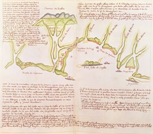 Øen Gallo, Ecuador, ca. 1530-41 (vellum) af Spanish School