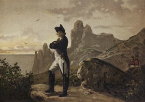 Napoleon i eksil på St. Helena, 1815-1821 af Spanish School