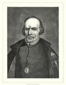 Pedro Calderon de la Barca, spansk soldat, præst og forfatter (litho) af Spanish School
