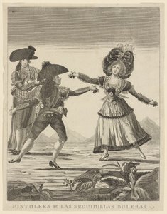 Pistolees and las sequidillas boleras, ca. 1790-99 af Spanish School