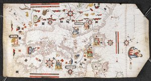 Portolan Chart, af Jaume Olives af Spanish School