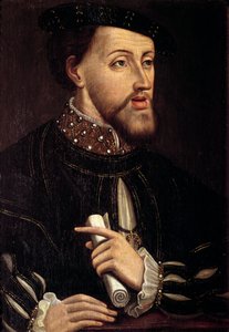 Portræt af Karl V (1500-1558) Kejser af Tyskland Maleri af den spanske skole. 16. århundrede af Spanish School