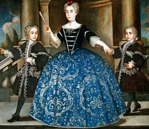 Portræt af Donna Maria de Montaner y Canglada (olie på lærred) af Spanish School