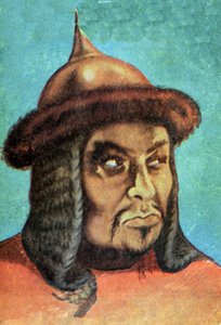 Portræt af Genghis Khan (Temudjin af Spanish School