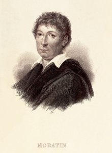 Portræt af Leandro Fernandez de Moratin (1760-1828), spansk forfatter. Gravering 1800-tallet. Madrids romantiske museum. af Spanish School