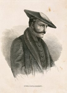 Portræt af Tomas ZUMALACARREGUI (1788-1835), karakter fra den spanske kampagne eller uafhængighedskrig og første carlistkrig (gravering) af Spanish School