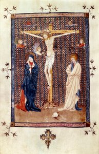 Scene af crucifixio (miniature) af Spanish School