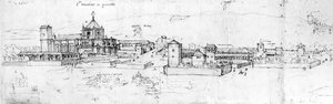 Skitse af bybilledet i Granada af Spanish School