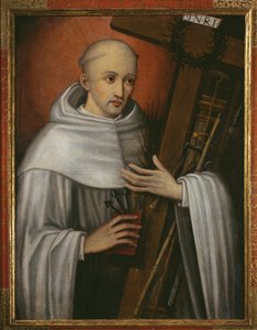 Sankt Bernhard af Clairvaux bærer passionens instrumenter af Spanish School