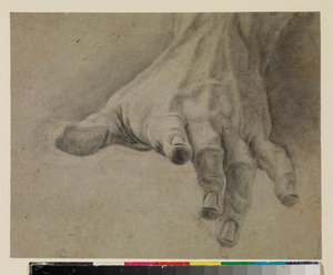 Studie af en venstre hånd, 1700-tallet af Spanish School