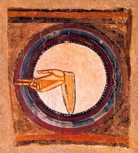 Guds hånd, detalje af en fresco af mesteren af Saint Climent de Taull
