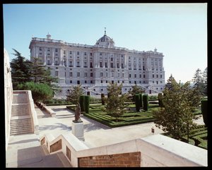 Udsigt over det kongelige palads (1738-1755) (fotografi) af Spanish School