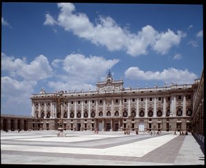 Udsigt over det kongelige palads (1738-1755) (fotografi) af Spanish School