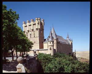 Udsigt over alcazar af Spanish School