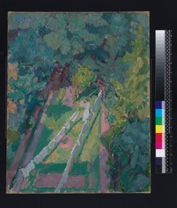 Udsigt fra vinduet ved 6 Cambrian Road, Richmond, før 1914 af Spencer Frederick Gore