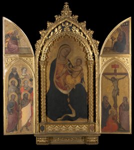 Korsfæstelsen med Jomfruen bebuder af Spinello Aretino