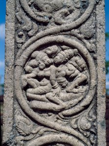 Relief af en søjle af buddhistisk tempel
