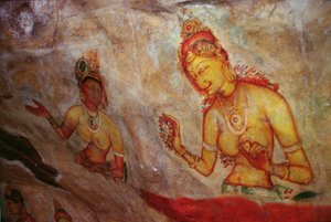 The Cloud Damsels, fra Rock Fortress (detaljer) af Sri Lankan School