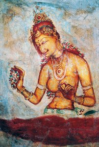 Jomfruerne i Sigiriya, fresco, Sigiriya arkæologiske sted (Unescos verdensarvsliste