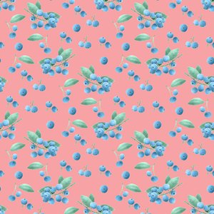 Huckleberry-mønster, 2021 (grafitblyant  digital) af Stacy Hsu