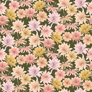Mojave Desert Blooms-mønster, 2021 (grafitblyant og digital) af Stacy Hsu
