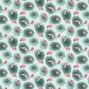 Nasturtium koordinatmønster farve 1, 2020 (grafitblyant  digital) af Stacy Hsu