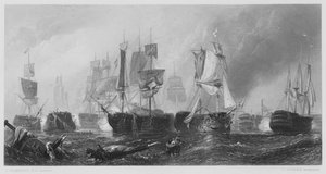 Slaget ved Trafalgar, fra billedet i Vernon Gallery