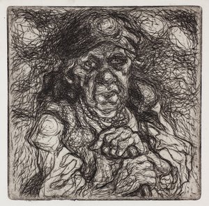 Gammel bondekvinde af Stanisław Osostowicz
